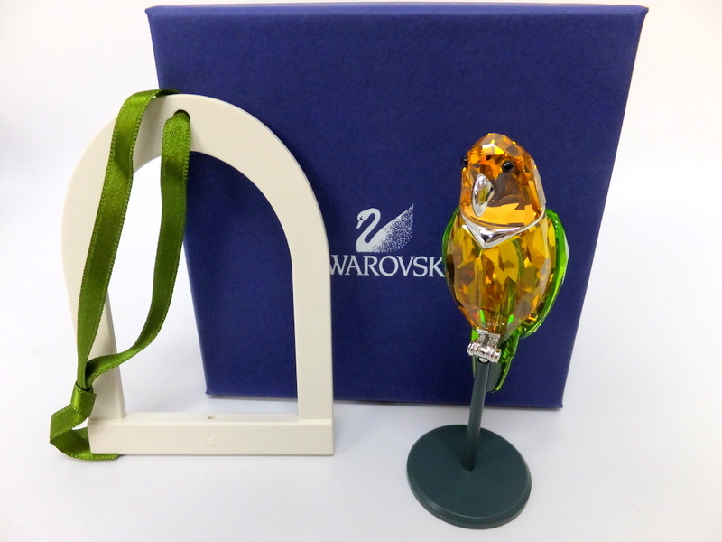 スワロフスキー オウム 置き物 イタリア製 SWAROVSKI スワロフスキー