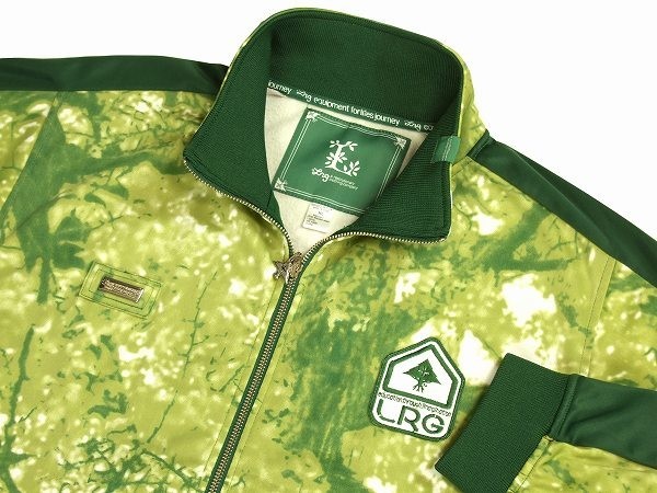 美品*LRG エルアールジー*グリーン系*希少フォレストデザイン*メンズ*フルジップトラックジャケット*ジャージ*XL*大きいサイズ*春秋冬