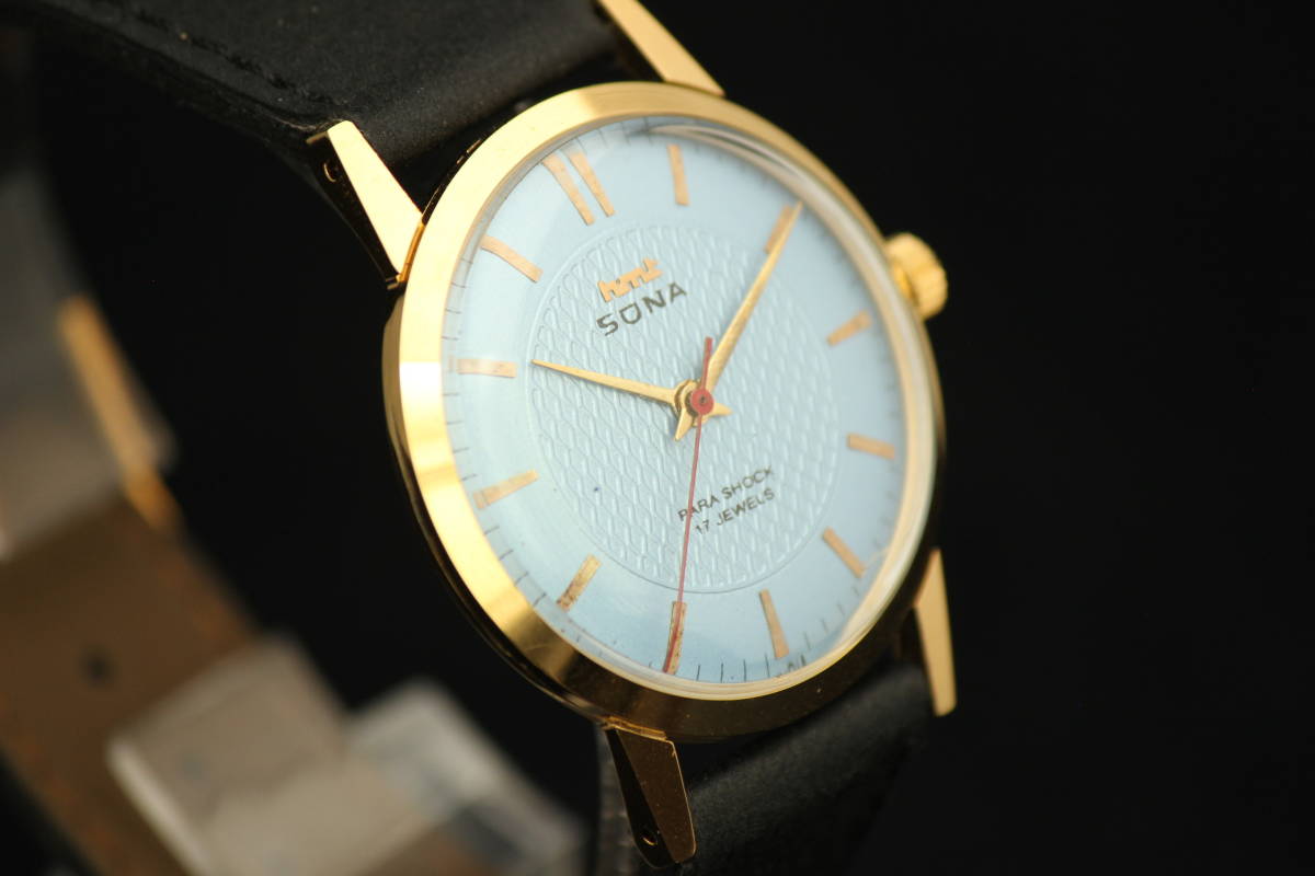 hmt Sona 日本 watch - Etsy SONA パラショック アイスブルーダイヤル 