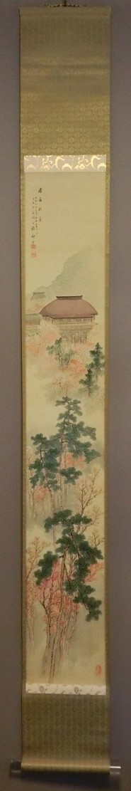 清水寺　在銘（雨亭）　絹本　掛軸 通販販売 清水寺 絹本 掛軸 【公式通販】