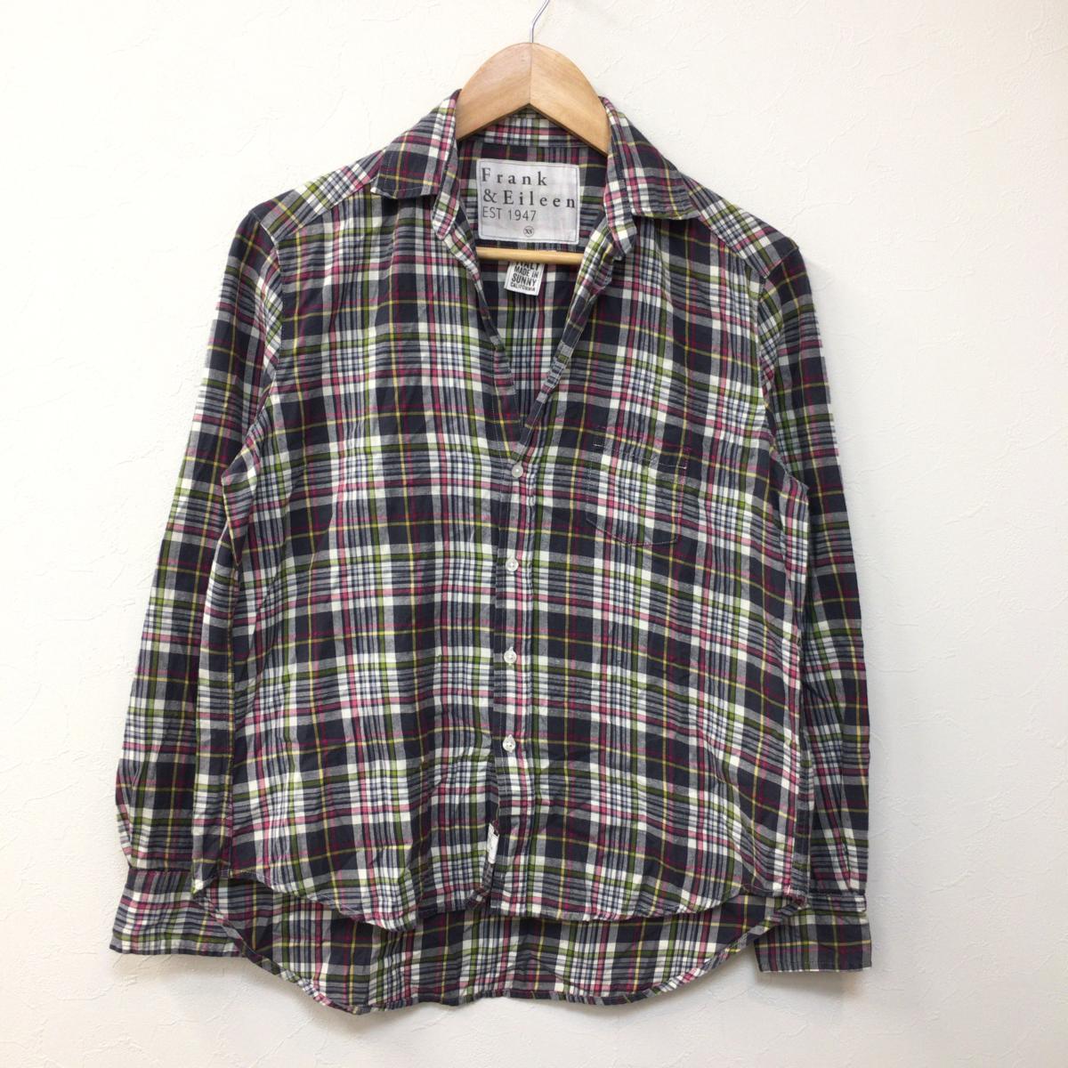 美品 米国製 Frank&Eileen フランク&アイリーン チェックシャツ XS 