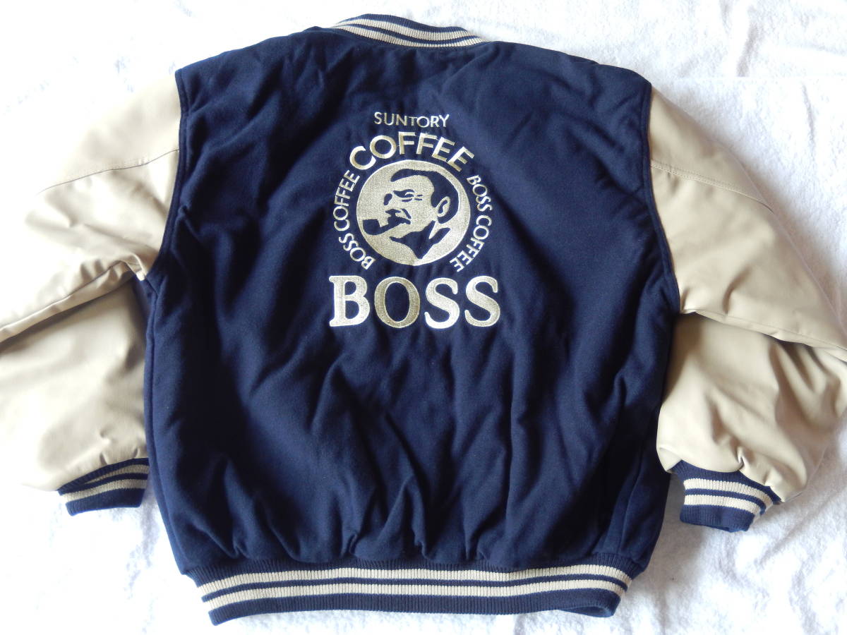 サントリー BOSS ボスジャン 非売品 スタジャン 袖革 レザー 