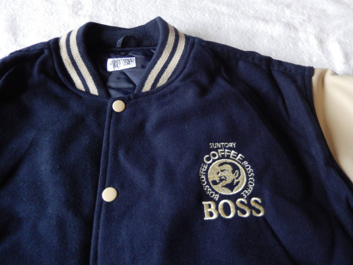 サントリー BOSS ボスジャン 非売品 スタジャン 袖革 レザー 