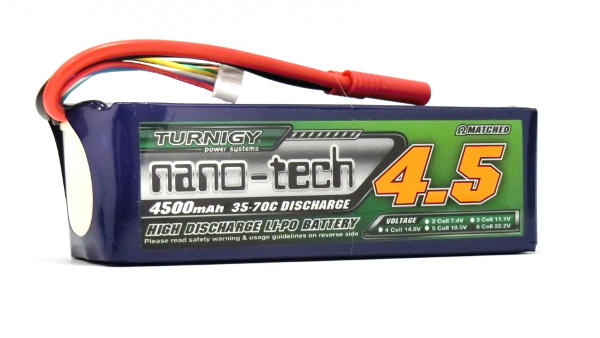 訳あり☆Turnigy nano-tech 4500mAh 6S 35C リポバッテリー