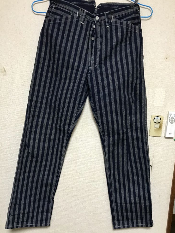 フリーホイーラーズ ユニオンスペシャル ワークパンツ 【PROMONTORY 】杢ストライプウォバッシュ 34インチ