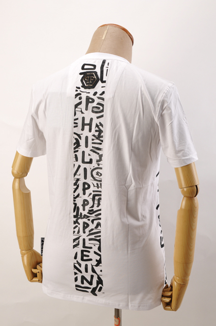 PHILIPP PLEINフィリッププレイン◆メンズ 半袖Ｔシャツ04白3ＸL 新品◇海外限定品