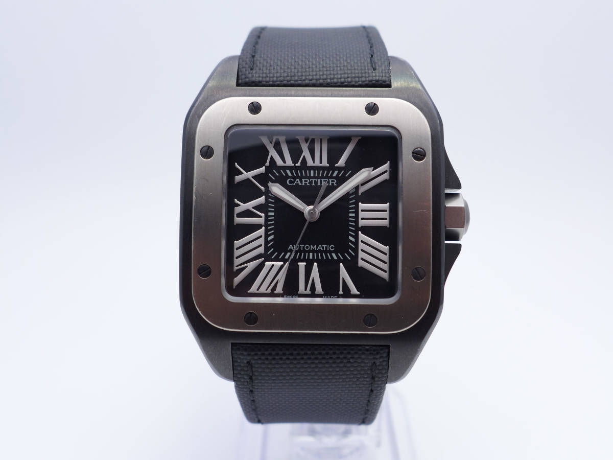◆Cartier / カルティエ サントス 100 LM カーボン W2020010 中古◆
