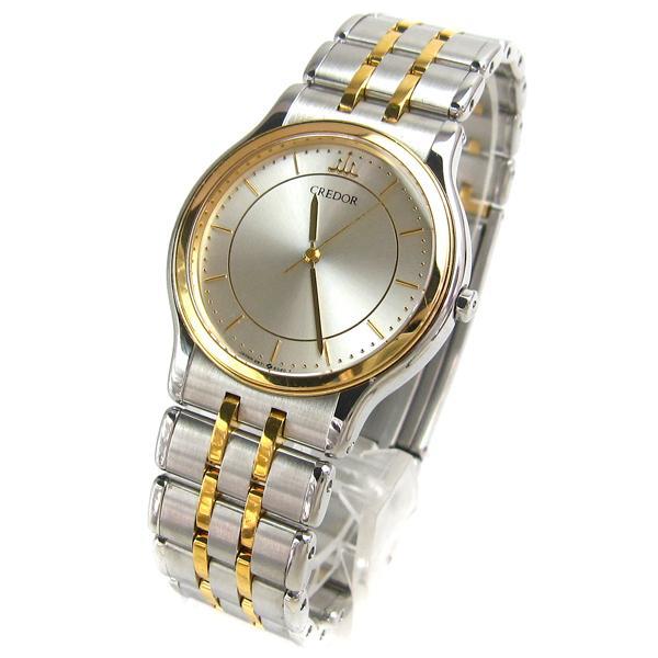 1円 定￥15万 セイコー クレドール K18ゴールドコンビ メンズ 9571