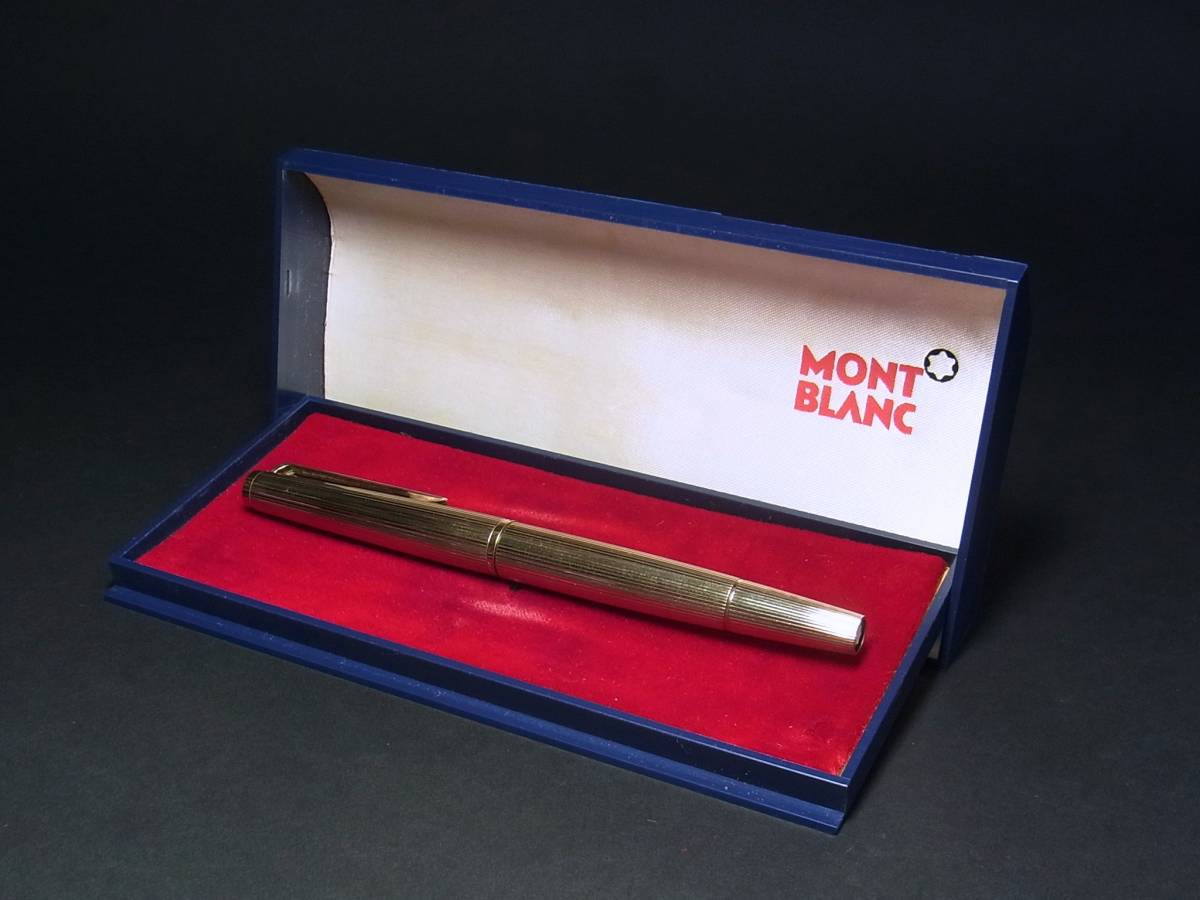 70s MONTBLANC モンブラン 1246 万年筆 18Kペン先 ゴールド ストライプ 