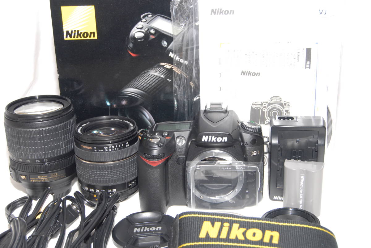極上品☆NIKON ニコン D90 純正望遠ダブルレンズセット☆元箱付き