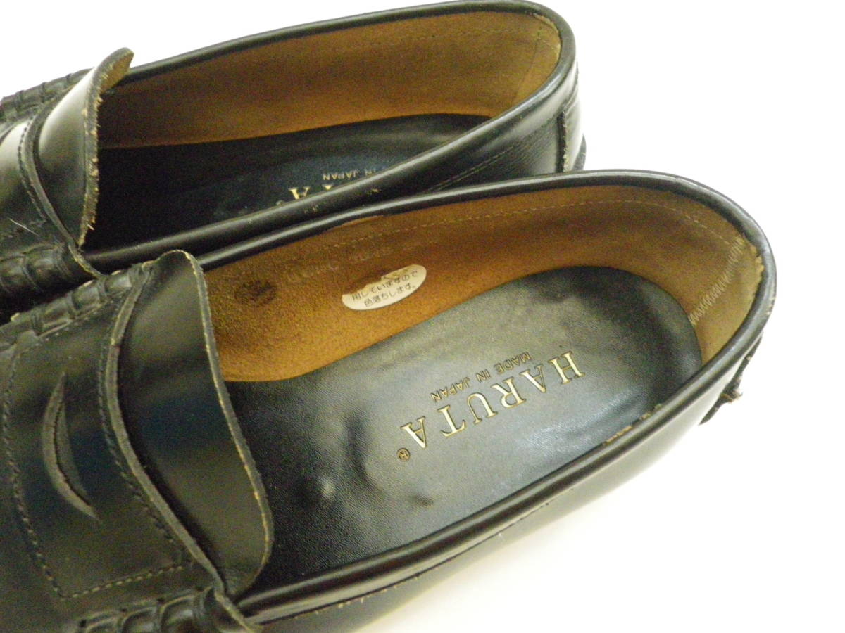 中古 女子通学用ローファーHARUTA 日本製 匿名配送、局留め可 24.5 