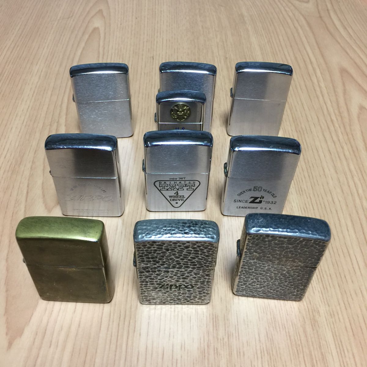 ジッポ zippo 全て 斜め線 ／／／ ＼＼＼ 10個 ZIPPO オイルライター ジッポーライター