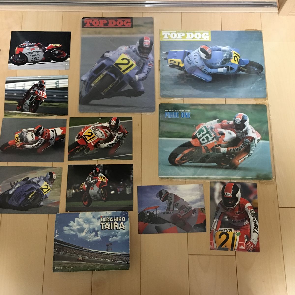 平 忠彦 下敷き ポストカードセット TECH 21 マルボロ ヤマハ YZR500