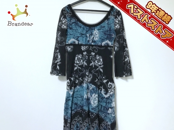 VIVIENNE TAM ワンピース サイズ0 ヴィヴィアンタム VIVIENNE TAM ワンピース サイズ0 XS 黒×ブルー×白