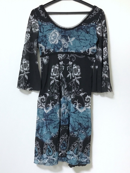 ヴィヴィアンタム VIVIENNE TAM ワンピース サイズ0 XS 黒×ブルー×白