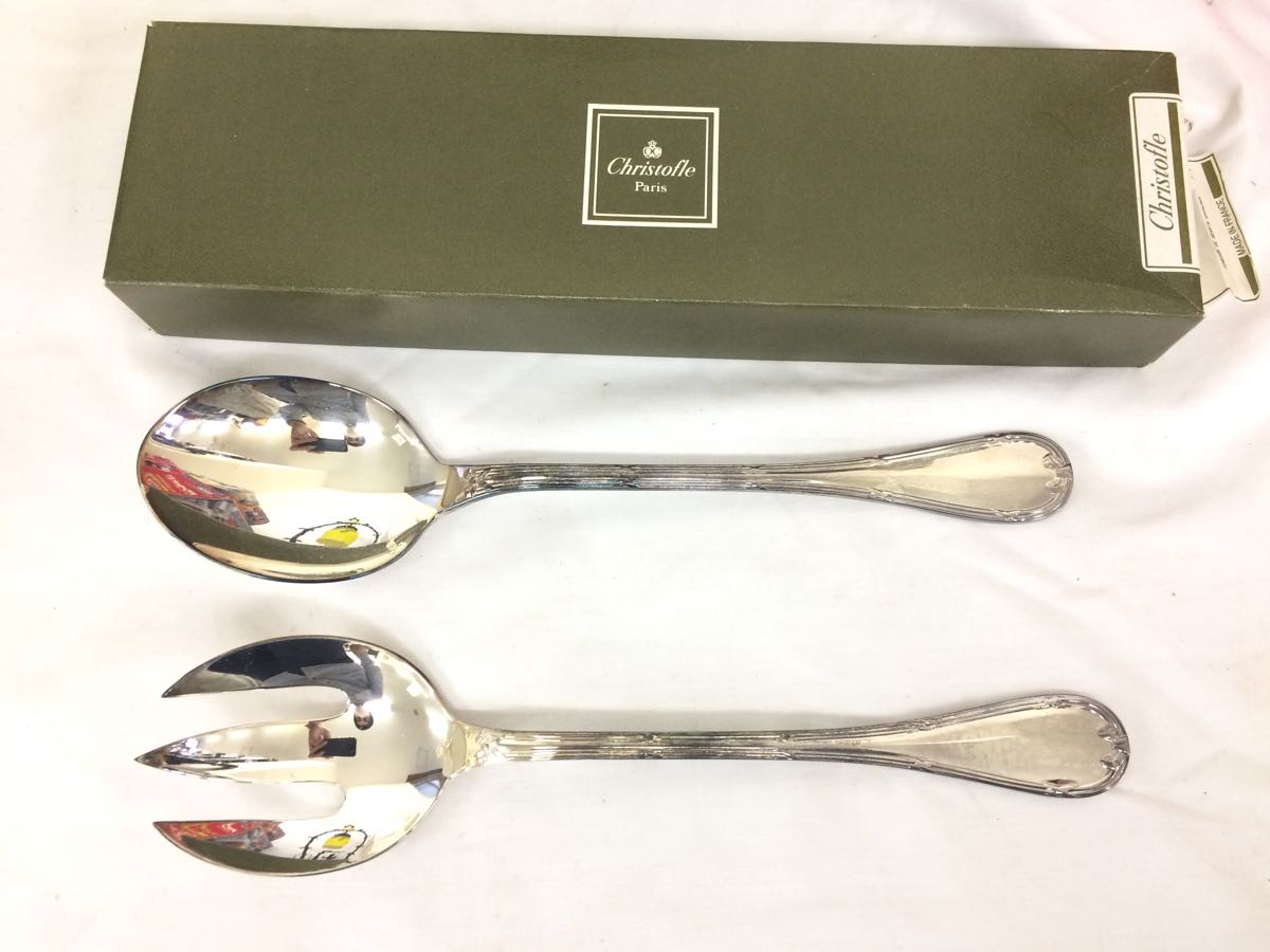 Christofle サービングシルバースプーン&フォーク クリストフル