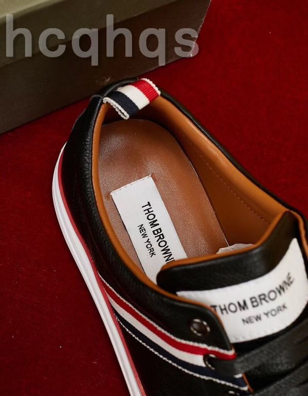 THOM BROWNE トムブラウン スニーカー 25.5cm 白 トムブラウン Thom Browne メンズ用 スニーカー シューズ 黒革靴