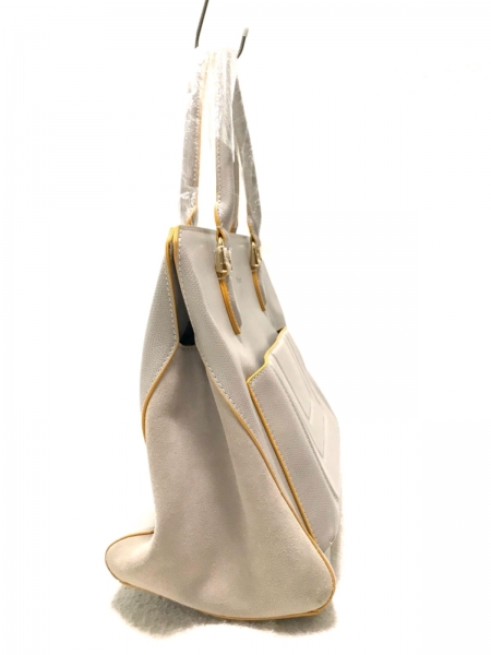 ラシット russet バッグ ハンドバッグ レザー ライトグレー 新品同様