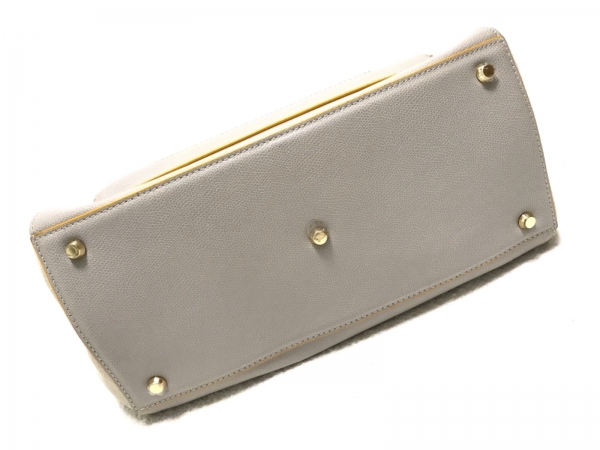 ラシット russet バッグ ハンドバッグ レザー ライトグレー 新品同様