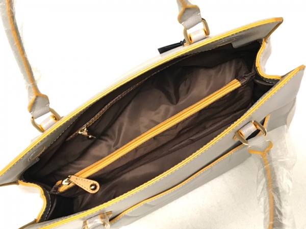 ラシット russet バッグ ハンドバッグ レザー ライトグレー 新品同様