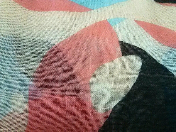 フェンディ FENDI マフラー ストール(ショール) カシミヤ×シルク ピンク×マルチ ロゴ柄 FENDI フェンディ ストール FF ズッカ ショール