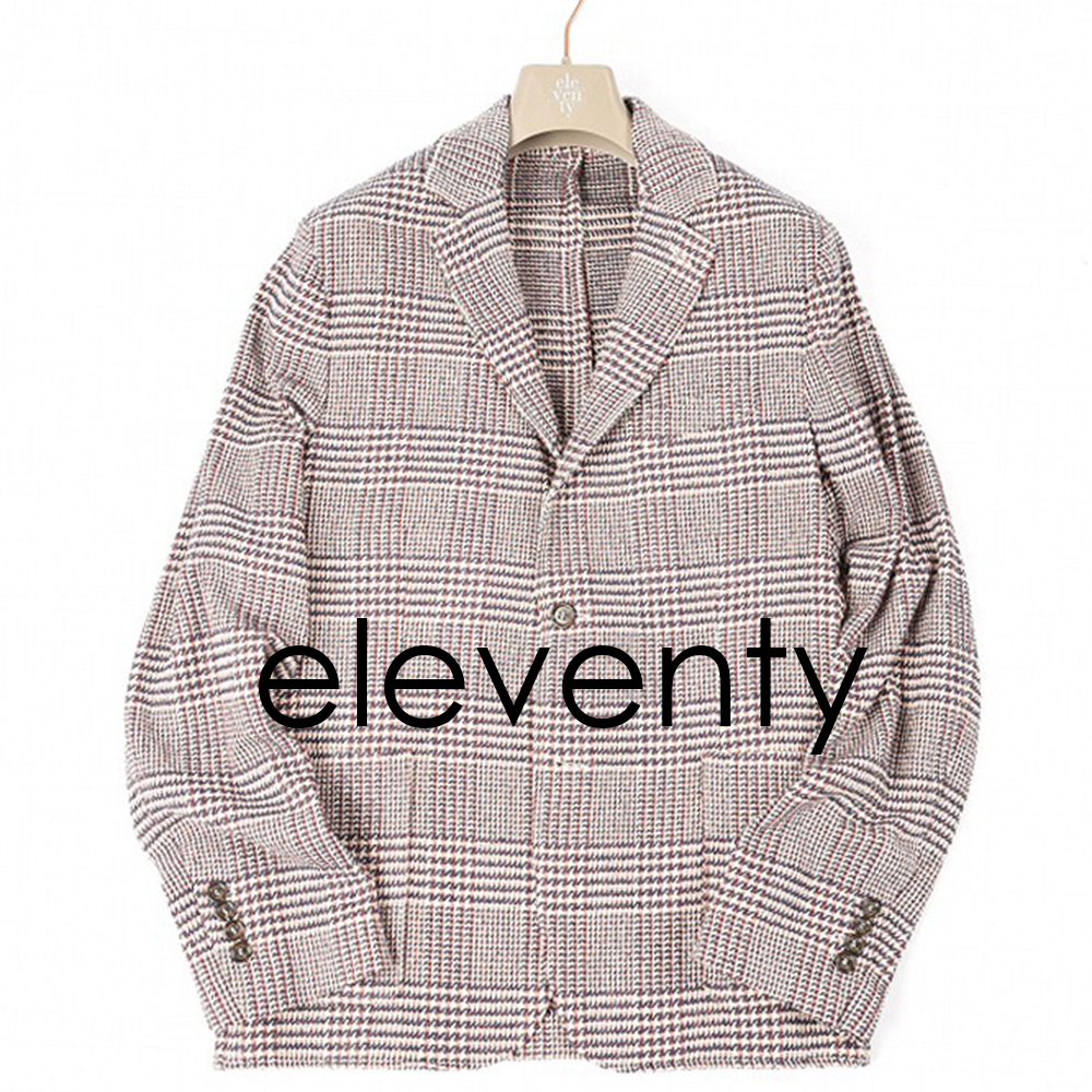 新品 7.5万 eleventy 50 テーラード ジャケット 2B パッチポケット 