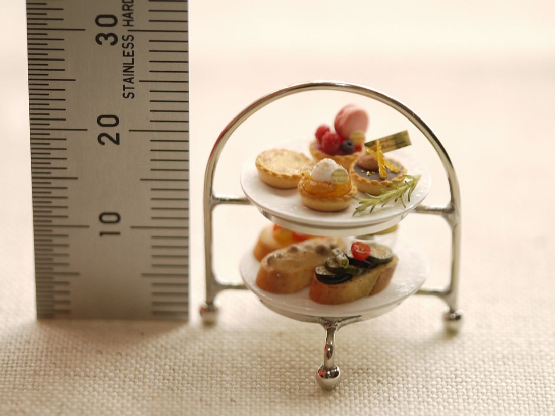 ミニチュア ドールハウス　アフタヌーンティーセット　プチタルト_2