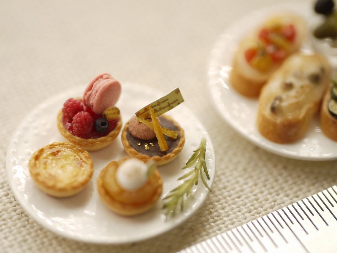 ミニチュア ドールハウス　アフタヌーンティーセット　プチタルト_3