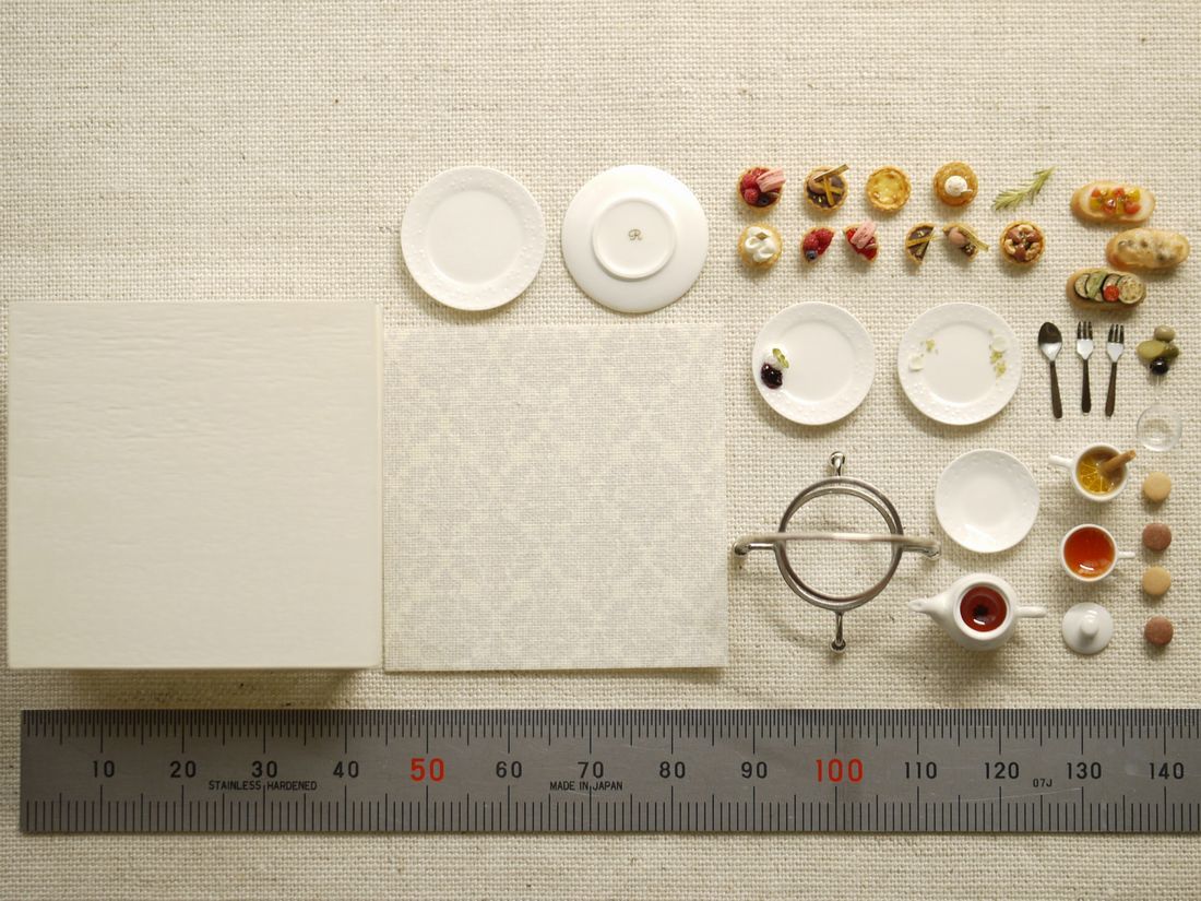 ミニチュア ドールハウス　アフタヌーンティーセット　プチタルト_9