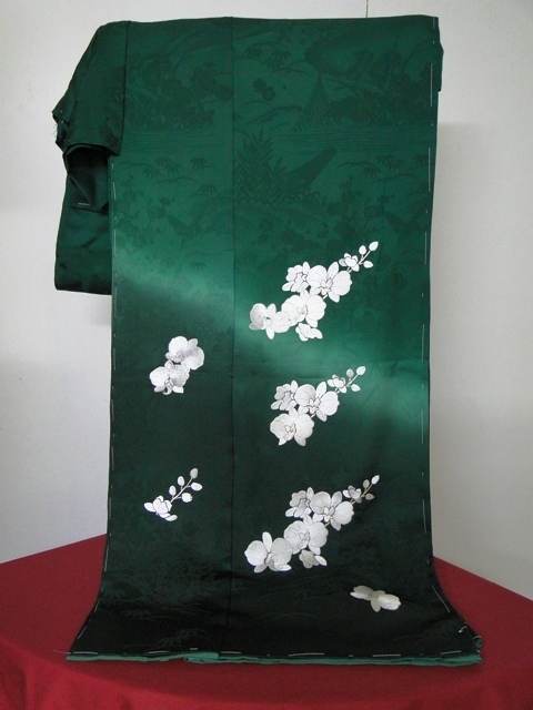 【絹工房29】高級手縫仕立付★新品最新柄★本刺繍・胡蝶蘭柄訪問着★希少品・限定品！ 胡蝶蘭 絹工房☆高級手縫仕立付☆限定品・胡蝶蘭柄訪問着 総刺繍 絹工房☆高級手縫仕立付☆京友禅・胡蝶蘭柄訪問着 絹工房☆高級手縫仕立付☆極細本刺繍・胡蝶蘭柄訪問 桜