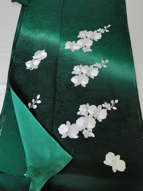 【絹工房29】高級手縫仕立付★新品最新柄★本刺繍・胡蝶蘭柄訪問着★希少品・限定品！ 胡蝶蘭 絹工房☆高級手縫仕立付☆限定品・胡蝶蘭柄訪問着 総刺繍 絹工房☆高級手縫仕立付☆京友禅・胡蝶蘭柄訪問着 絹工房☆高級手縫仕立付☆極細本刺繍・胡蝶蘭柄訪問 桜