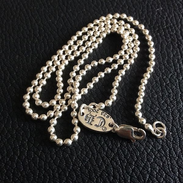 CHROME HEARTS クロムハーツCHクロスボールネックレス　45cm