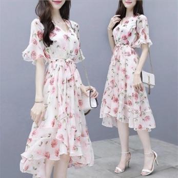 人気SALE，定番人気 レディース花柄ドレス 素敵可愛いミニドレス 優雅気質ワンピース 優雅気質ドレス 夏(Mサイズ)｜売買されたオークション情報、yahooの商品情報をアーカイブ公開 - オークファン Mサイズ