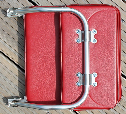 アルミ釣り台用　座椅子　中古美品