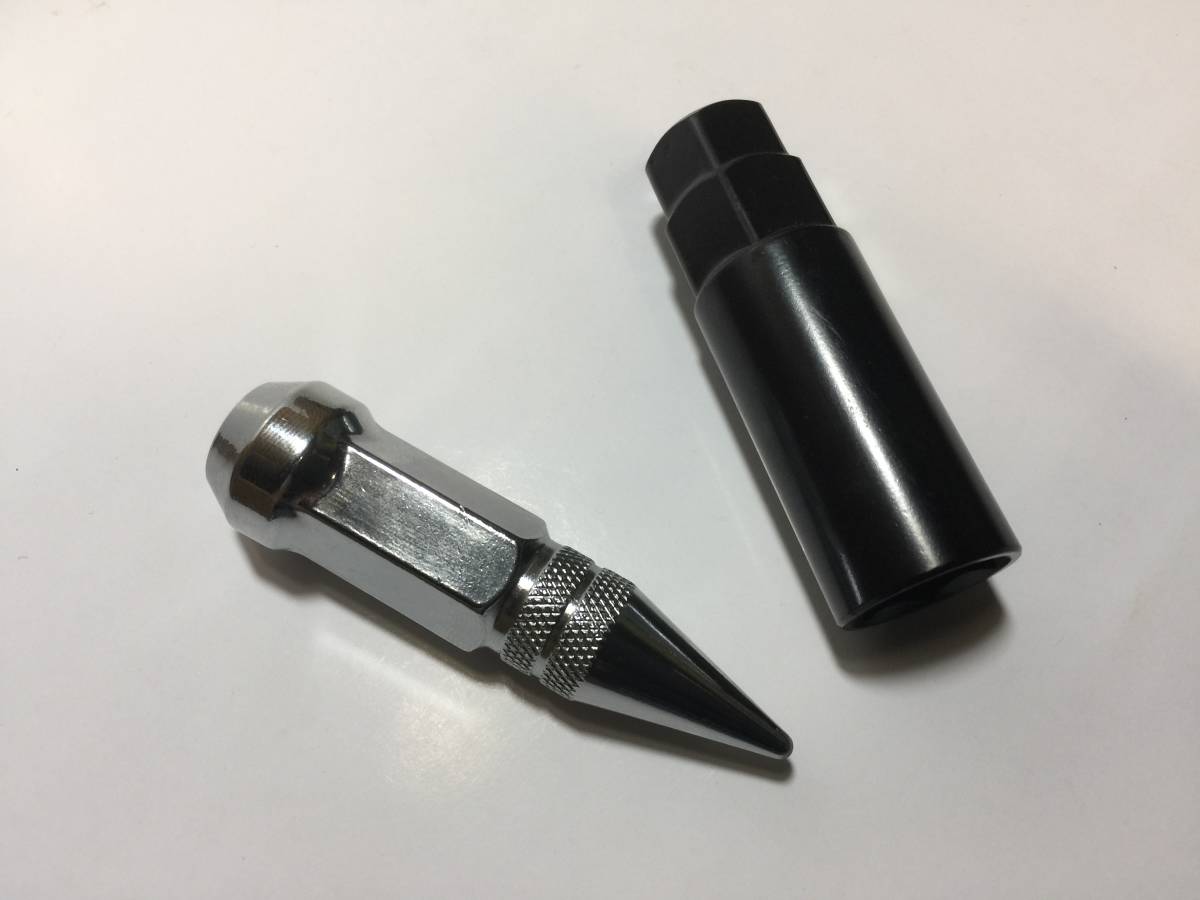 SILVER スチールスパイクデザインナット M12 P1.5 （シルバー） 【公式 