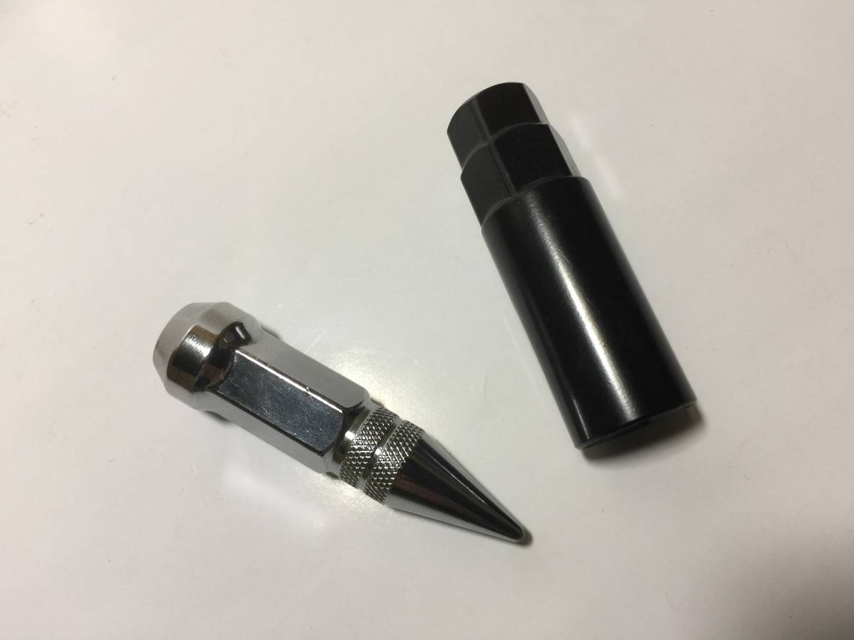 SILVER スチールスパイクデザインナット M12 P1.5 （シルバー） 【公式 