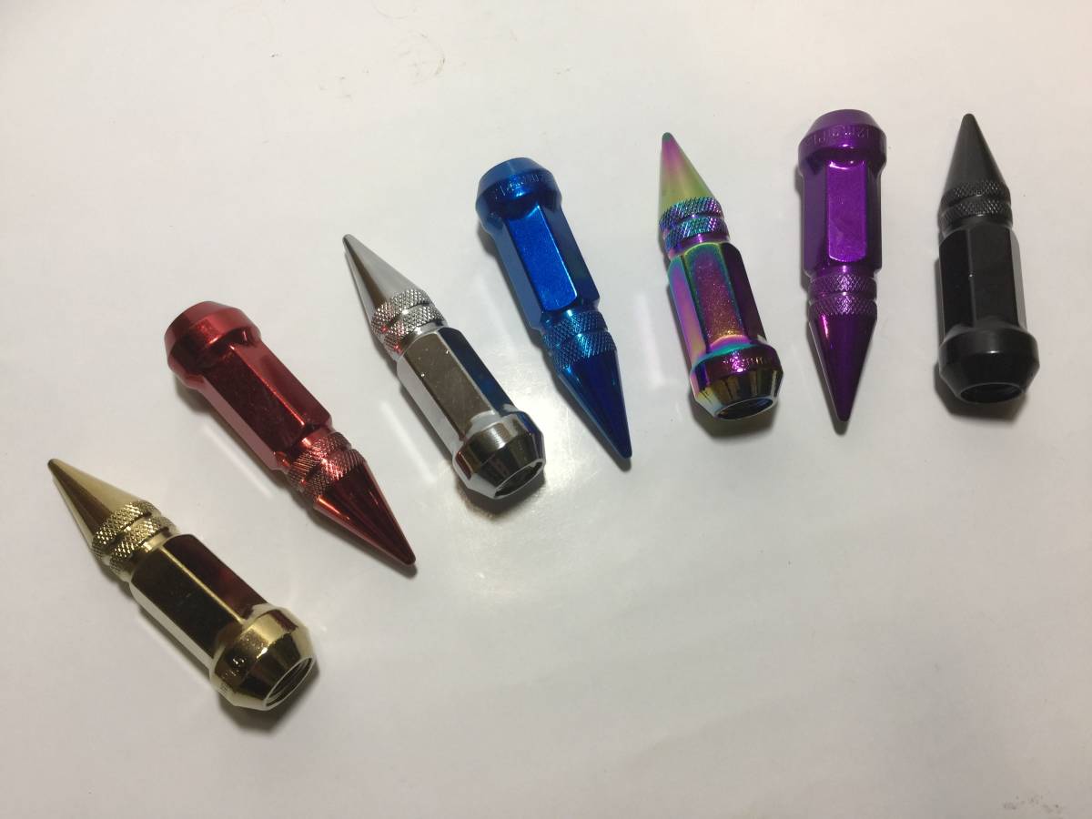 SILVER スチールスパイクデザインナット M12 P1.5 （シルバー） 【公式 