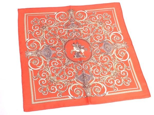 フランス製】良品☆HERMES エルメス☆カレ40 LES TUILERIES スカーフ