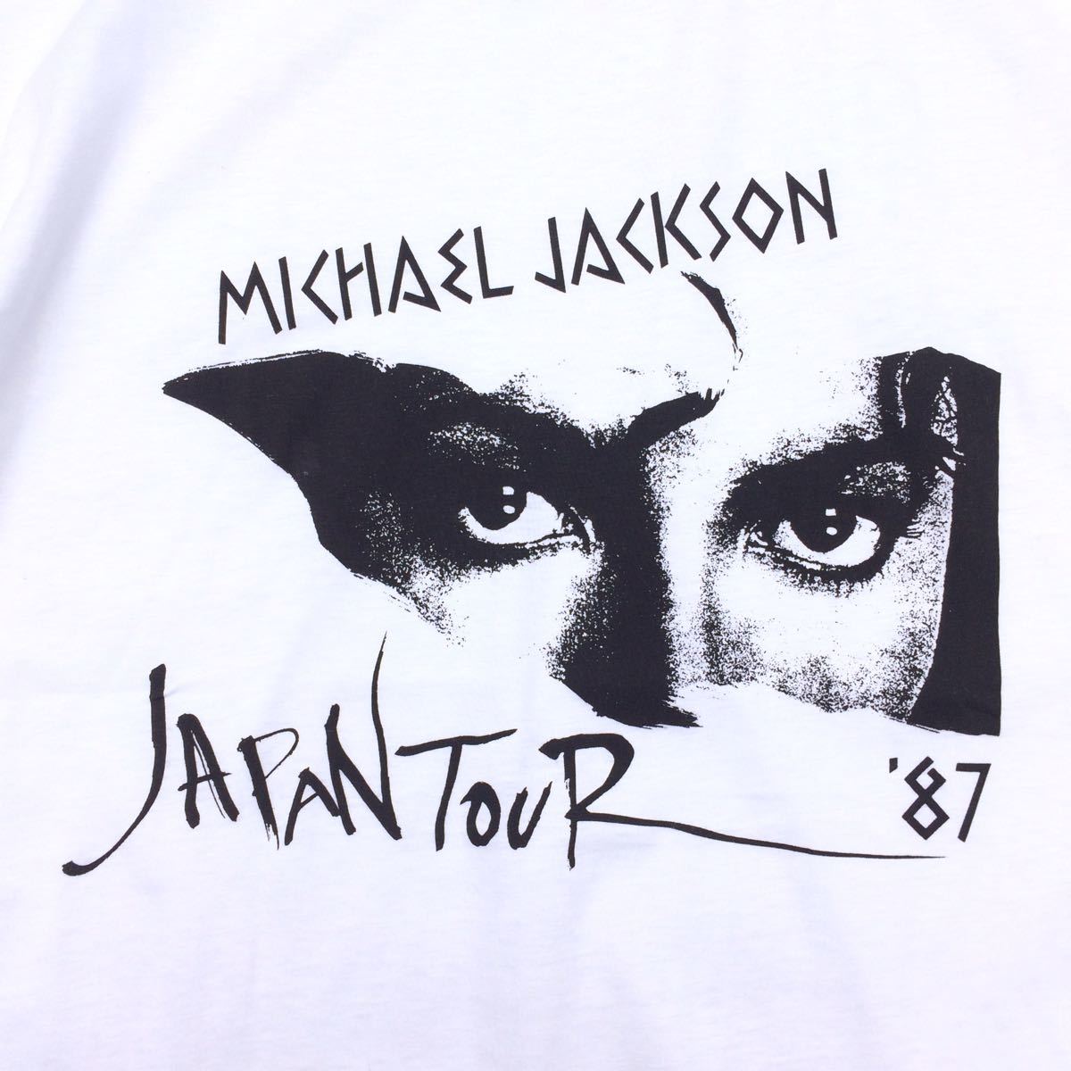 □デッドストック□80s MICHEAL JACKSON JAPANツアー Tシャツ L 白 