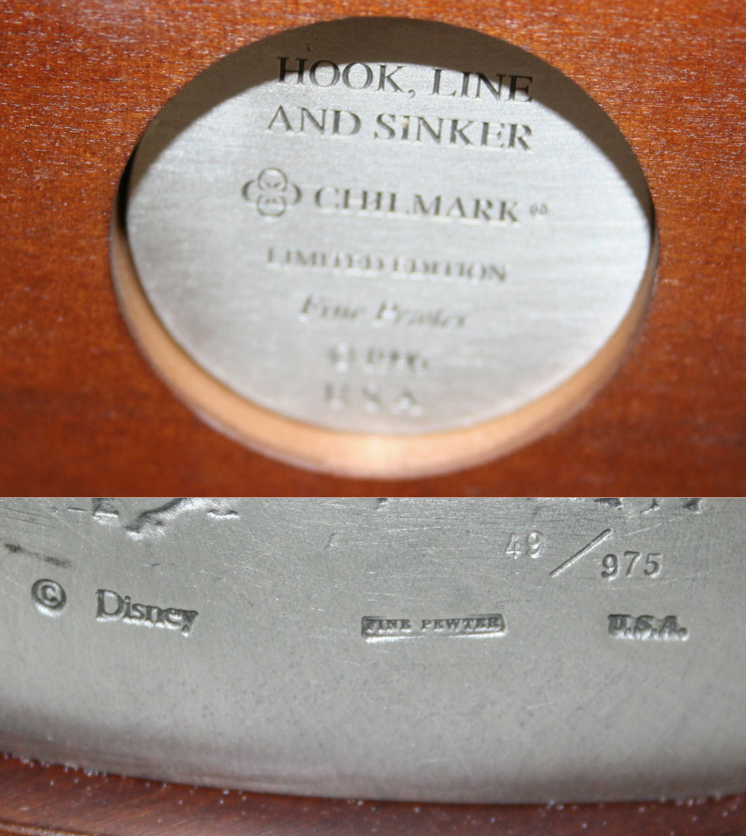 Disney HOOK LINE AND SINKER 49/975 USA オブジェ 置物 y32-416378