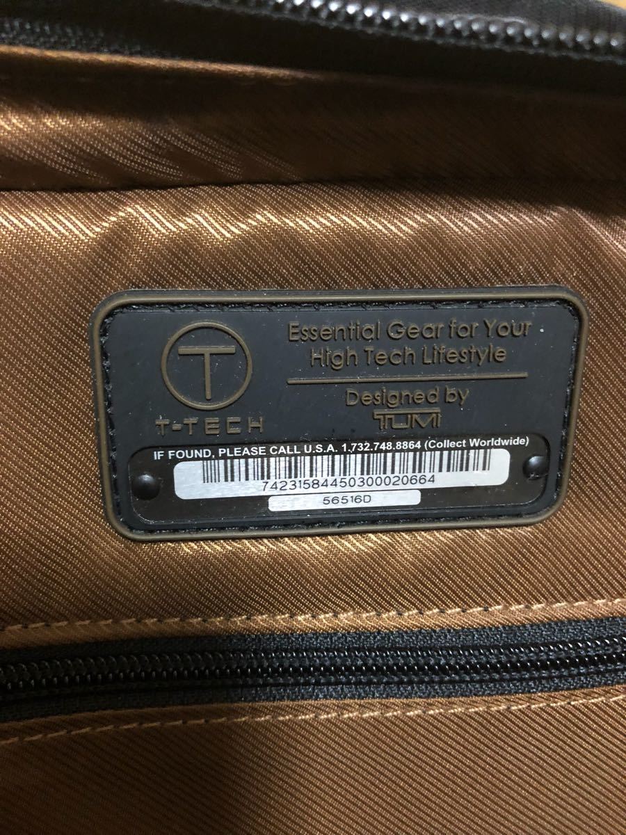【美品】TUMI トゥミ ブリーフケース ビジネスバッグ T-tech56516D t-pass PC収納スリムサイズ　黒 BLACK パソコン