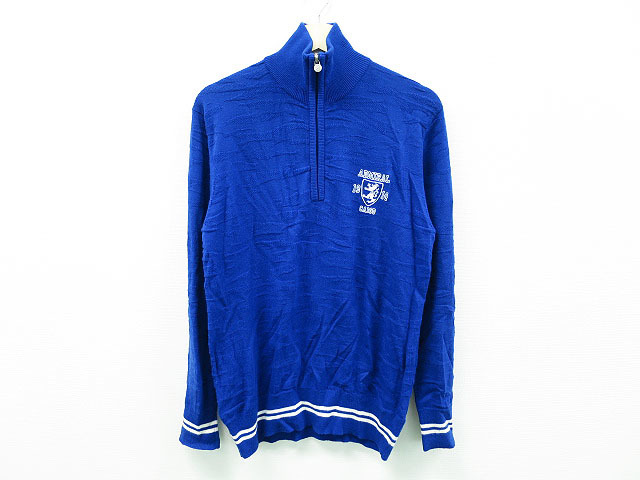サイズ：LL ADMIRAL アドミラル ハーフジップ ニット セーター ブルー