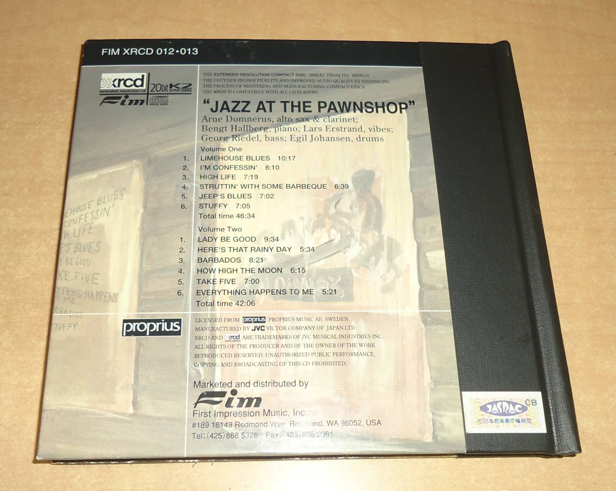 クリックポスト送料164円 XRCD 2枚組 JAZZ AT THE PAWNSHOP ジャズ 