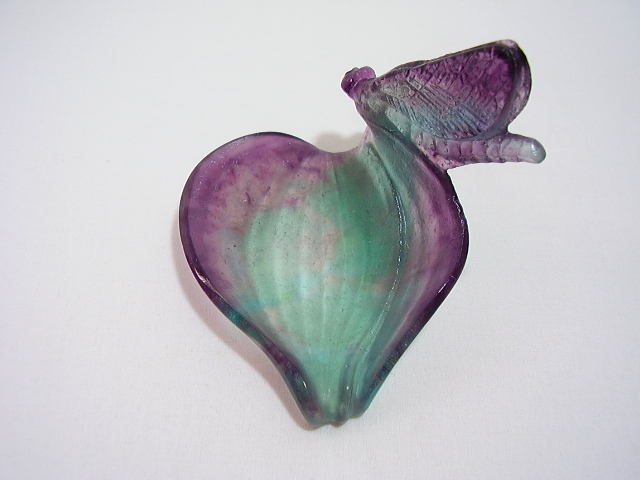 フクロウ 置物 オブジェ ドームフランス パートドヴェール クリスタル