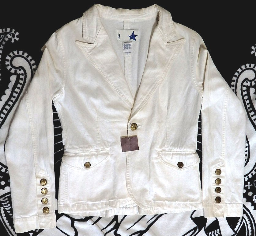 定番人気，最新作 デッド Levi's BLACK ホワイトデニム 1Bテーラードジャケット Sくらい リーバイスブラック(ジャケット、上着)｜売買されたオークション情報、yahooの商品情報をアーカイブ公開 - オークファ 男性用