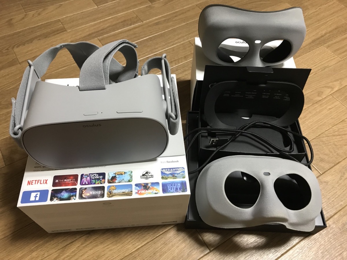 オキュラスゴー OculusGo 64GB VRヘッドセット Fit接顔（日本人顔用）パッドつき