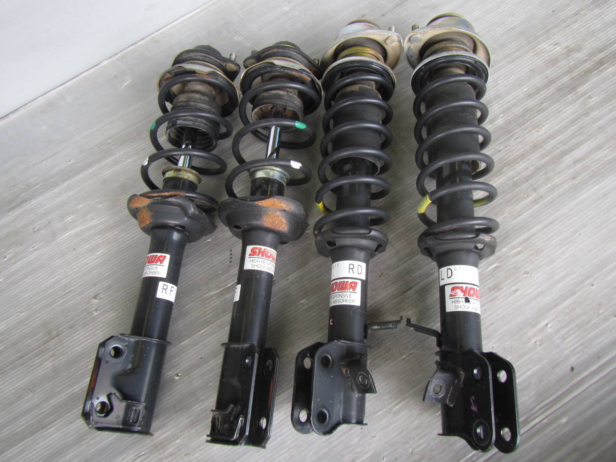 即決 H13年 プレオ RS RA1(D) 純正 SHOWA サス ストラット セット/20【C0817TC-3】