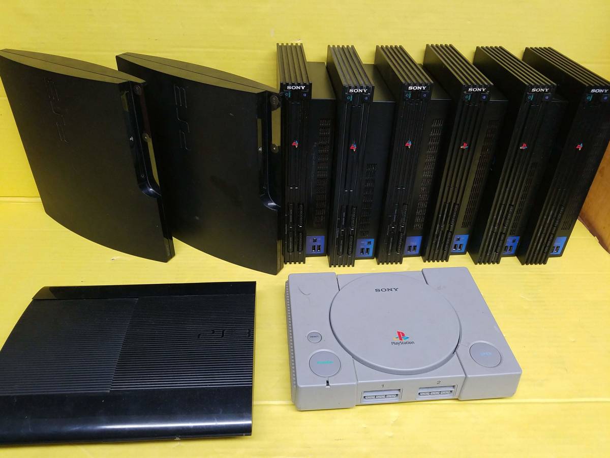 T059[16] [ジャンク] PS3/PS2/PS 約23kg・10台 プレステ まとめて