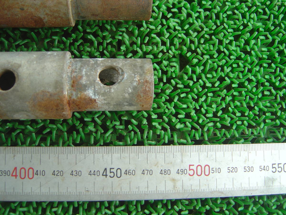 管理機　耕運機　マルチ用ロータリーのシャフト？2本　長さ475㎜　_2