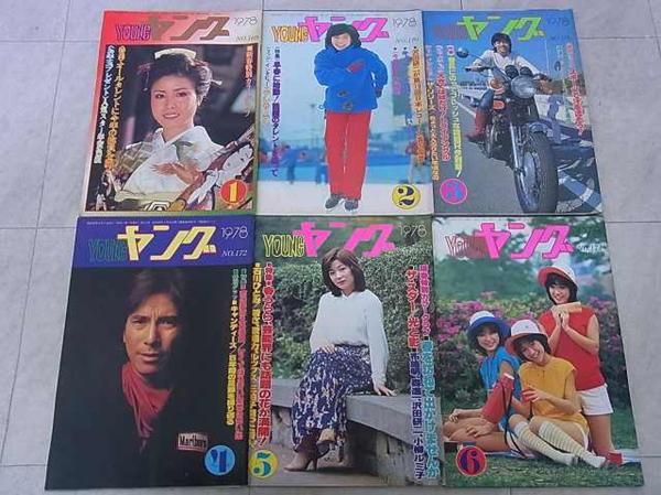 渡辺プロ ヤング 1973年 3～12 7が2冊あり YOUNG ヤング 渡辺プロ会報 1978年12冊セット 沢田研二 キャンディーズ